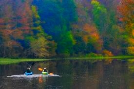Children kayaking on the Withlacoochee River. Kayaks and Canoes available.